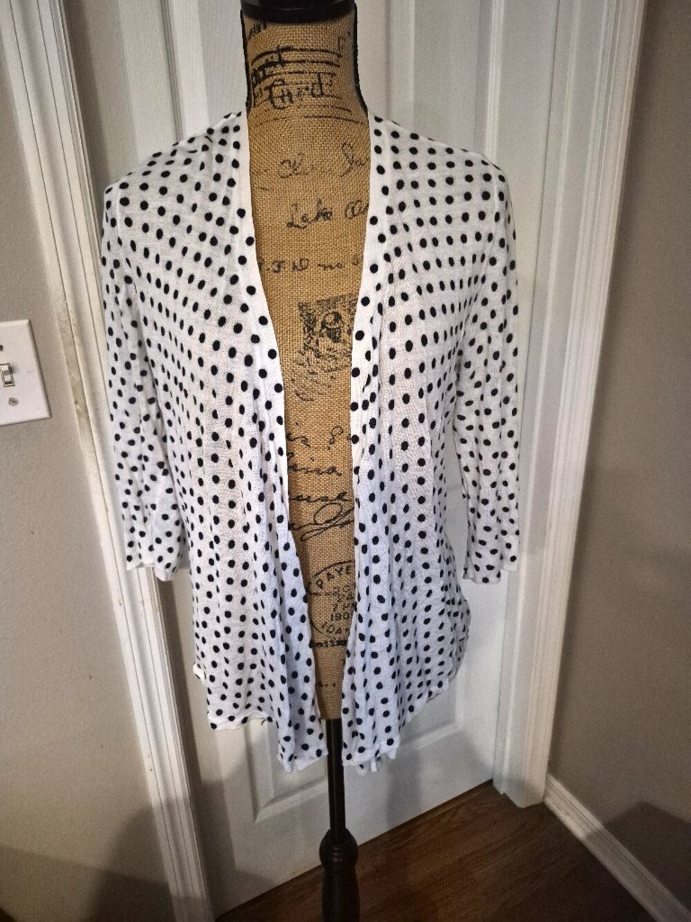 Chico's Black and White Polka Dot Sweater